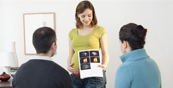 Мужчины, женщины и беременные женщины, демонстрирующие результаты УЗИ